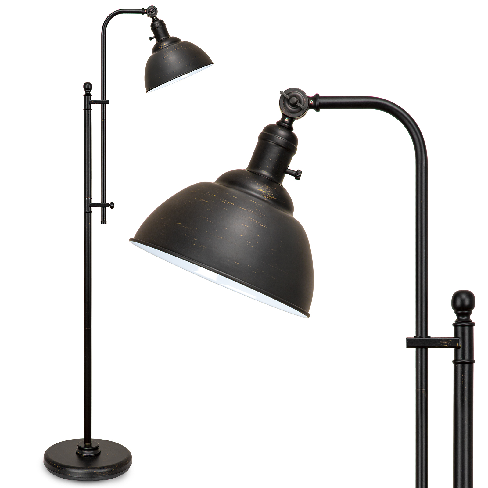3 Color Temperature Adjustable Height & HeadIndustrial Floor Lamp